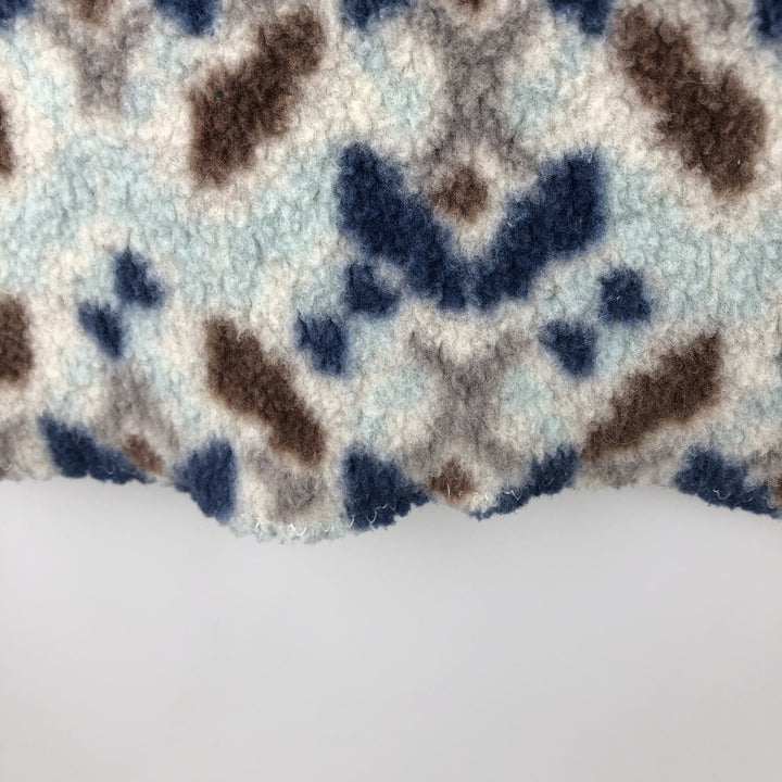 Patagonia Synchilla Snap-T, geometric print, half-snap fleece pullover, men's size XL unclear gray type Vintage Second Hand