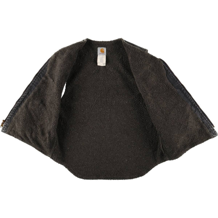 2000'S Carhartt Duck Vest, Made in USA, Men's Size M cotton gray type Vintage Second Hand