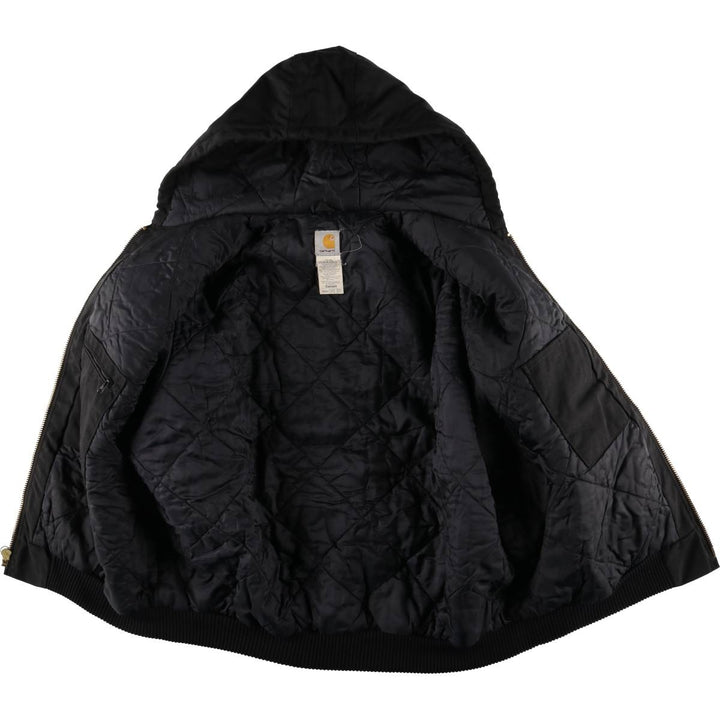 2000'S Carhartt Active Jacket, Padded Nylon Parka, Men's XL Nylon black type Vintage Second Hand