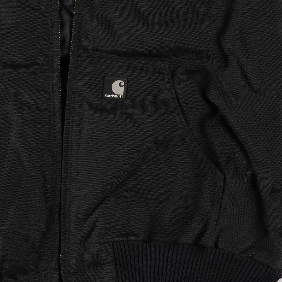 2000'S Carhartt Active Jacket, Padded Nylon Parka, Men's XL Nylon black type Vintage Second Hand
