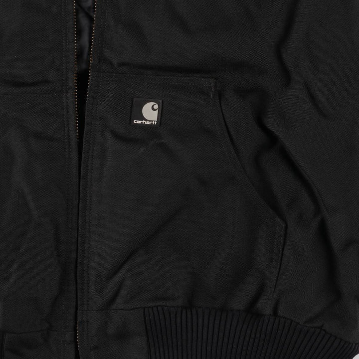 2000'S Carhartt Active Jacket, Padded Nylon Parka, Men's XL Nylon black type Vintage Second Hand