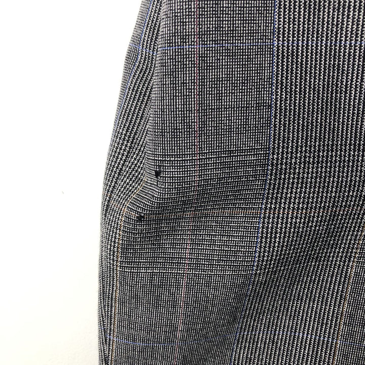Burberry's Check Pattern Glen Plaid Wool Tailored Jacket, Made in USA, Men's Size L wool gray type Vintage Second Hand