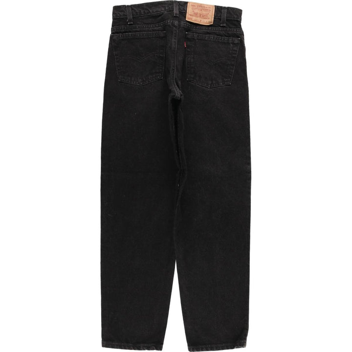 90'S Levi's 550-0260 Relaxed Fit Tapered Leg Black Denim Pants, Made in USA, Men's Size W31 cotton black type Vintage Second Hand