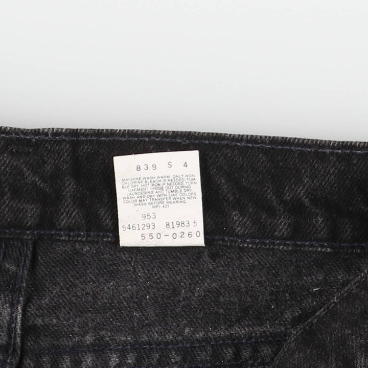 90'S Levi's 550-0260 Relaxed Fit Tapered Leg Black Denim Pants, Made in USA, Men's Size W31 cotton black type Vintage Second Hand