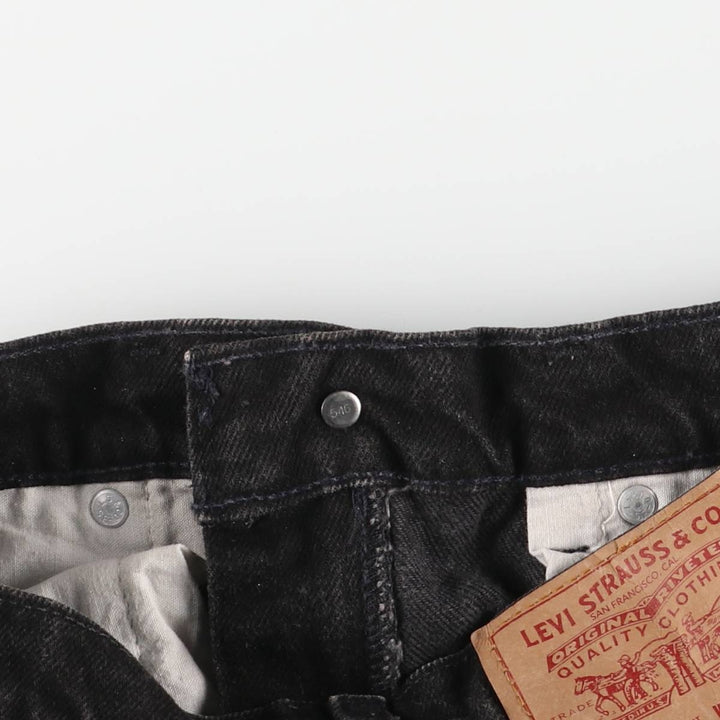 90'S Levi's 550-0260 Relaxed Fit Tapered Leg Black Denim Pants, Made in USA, Men's Size W31 cotton black type Vintage Second Hand