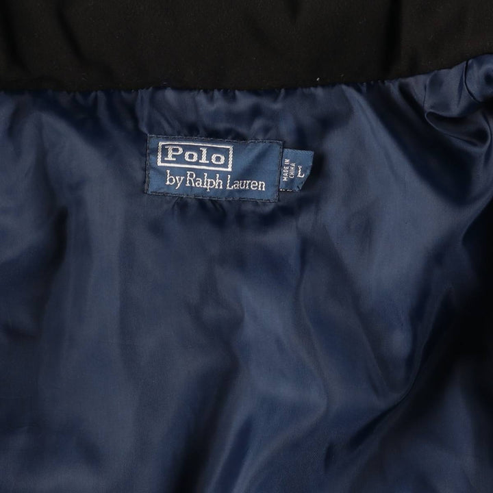 Ralph Lauren POLO by Ralph Lauren down jacket, men's size L polyester navy blue type Vintage Second Hand