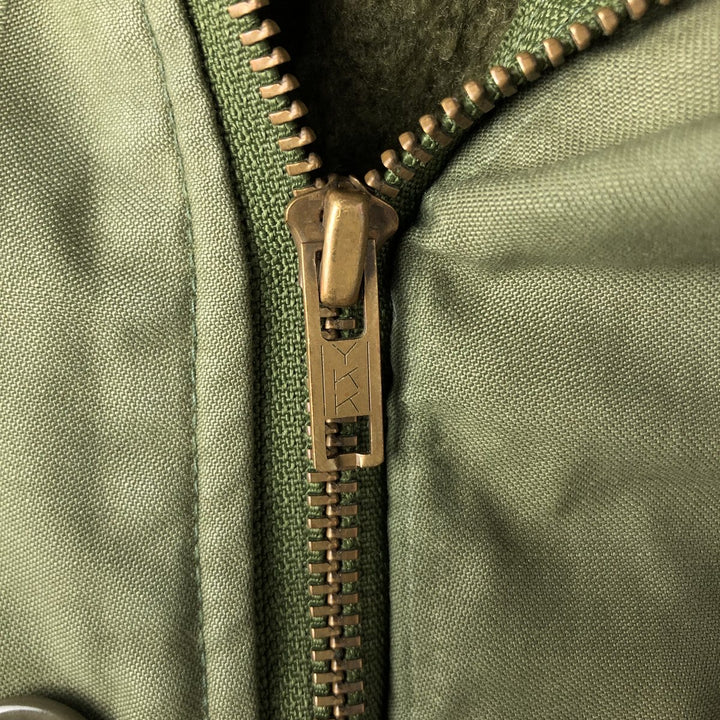 US Army A-2 Military Deck Jacket, Men's Size L unclear Khaki type Vintage Second Hand