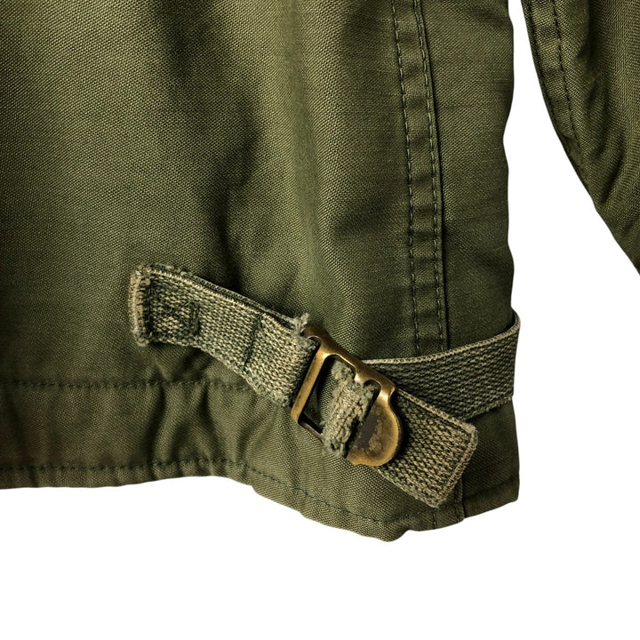 US Army A-2 Military Deck Jacket, Men's Size L unclear Khaki type Vintage Second Hand