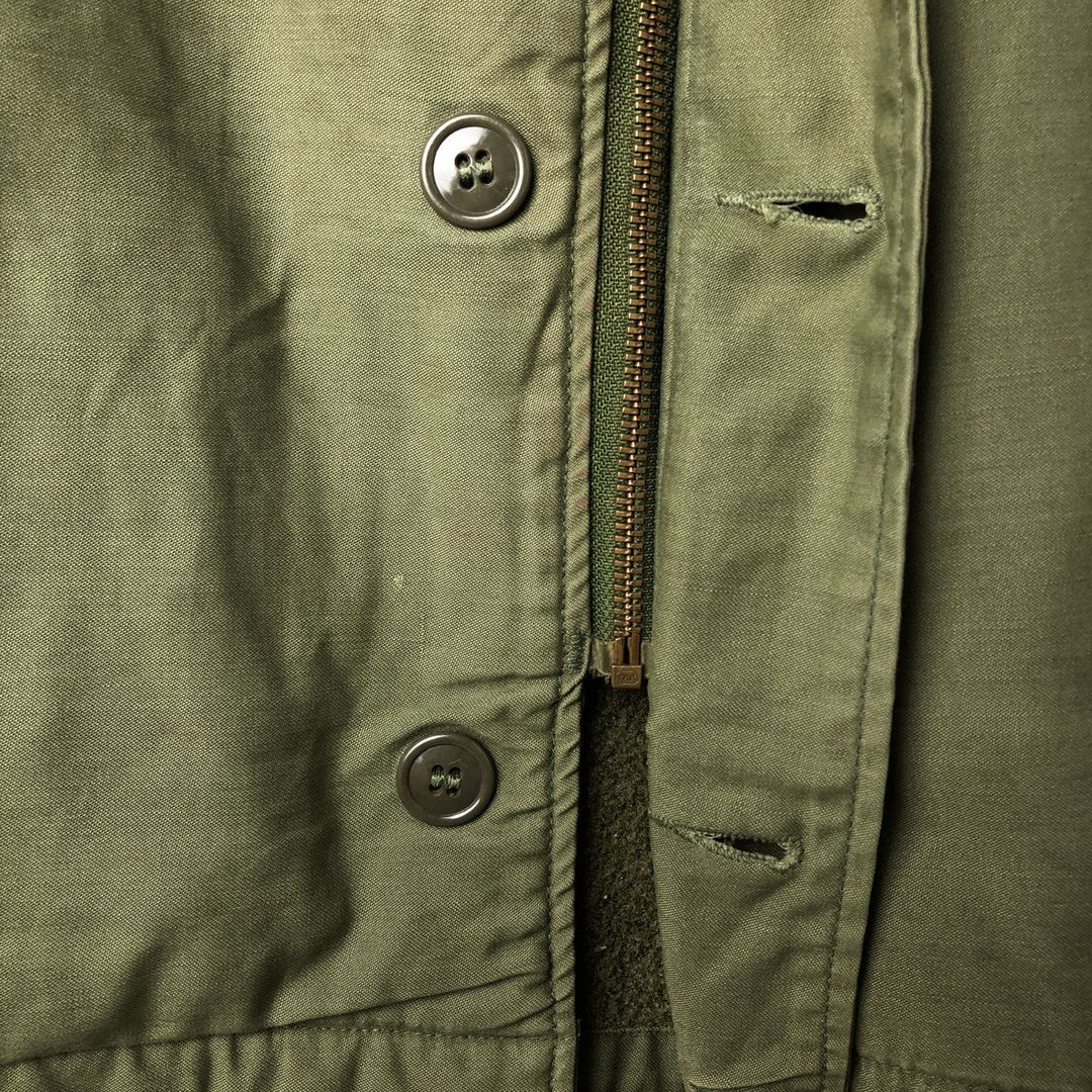 US Army A-2 Military Deck Jacket, Men's Size L unclear Khaki type Vintage Second Hand