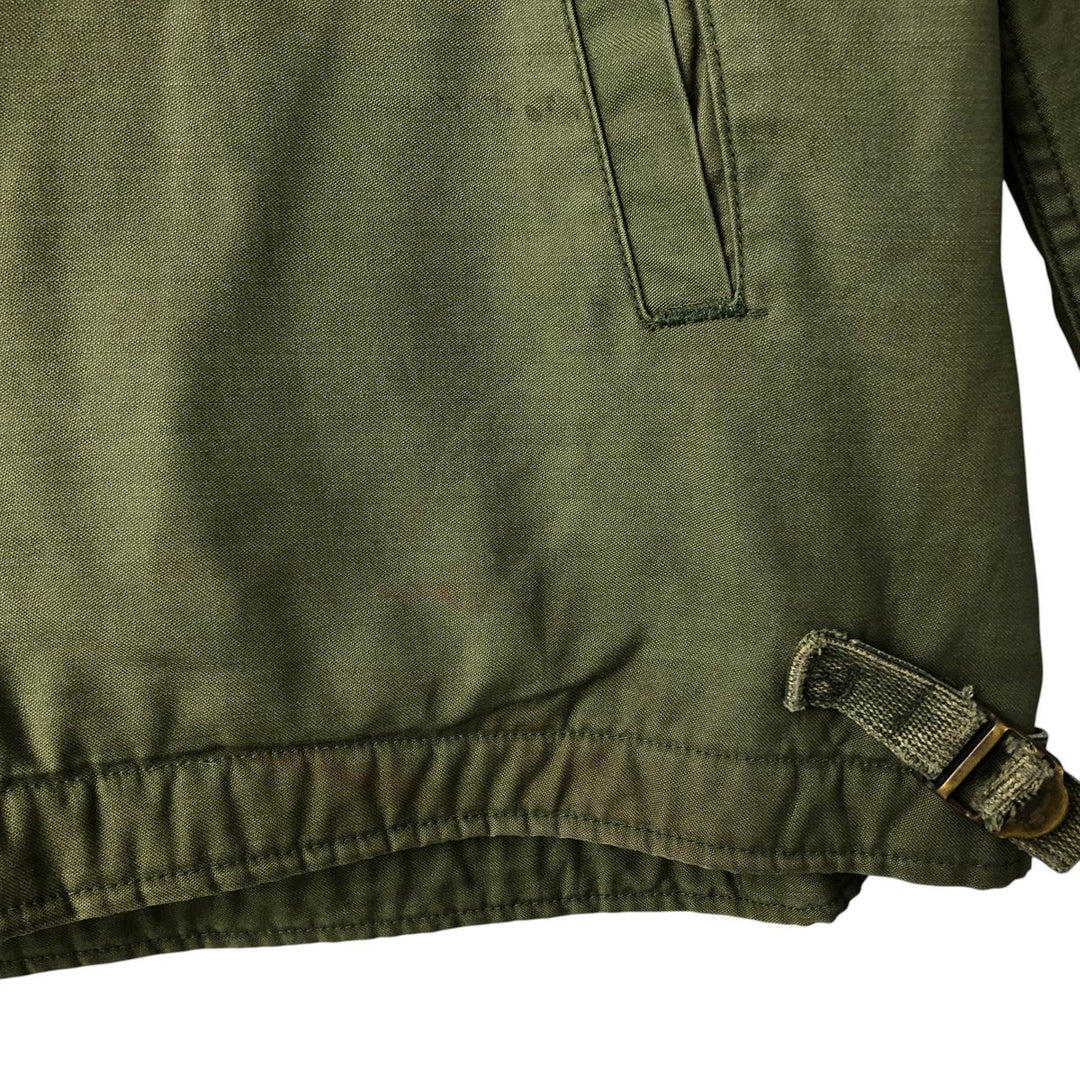 US Army A-2 Military Deck Jacket, Men's Size L unclear Khaki type Vintage Second Hand