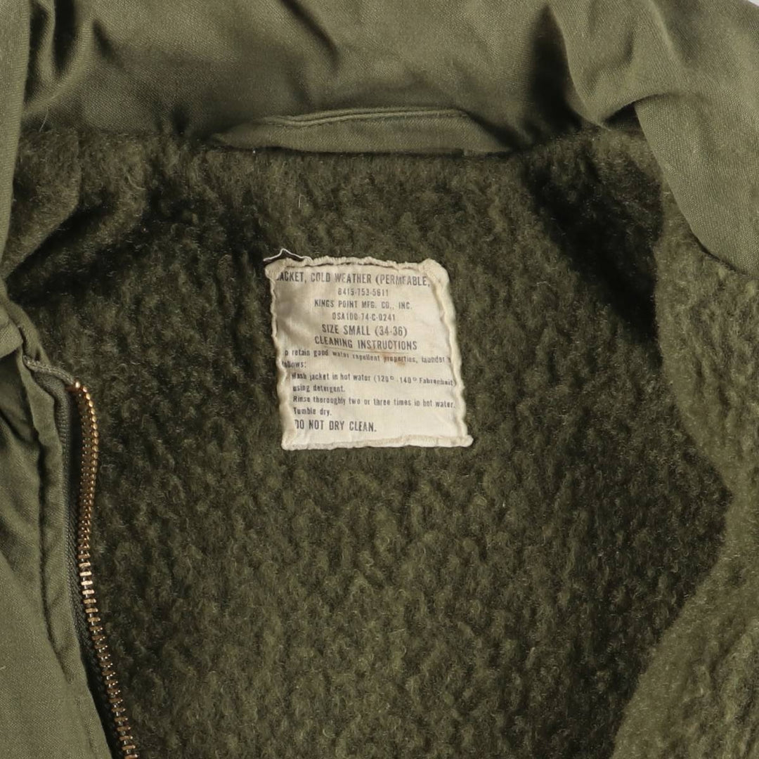 Authentic 1970'S US Navy A-2 Deck Jacket with Back Stencil, Made in USA, Small (34-36), Men's Size Small unclear Khaki type Vintage Second Hand