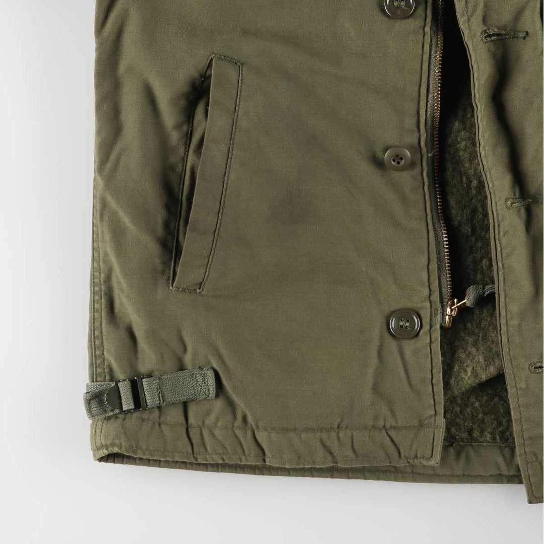 Authentic 1970'S US Navy A-2 Deck Jacket with Back Stencil, Made in USA, Small (34-36), Men's Size Small unclear Khaki type Vintage Second Hand
