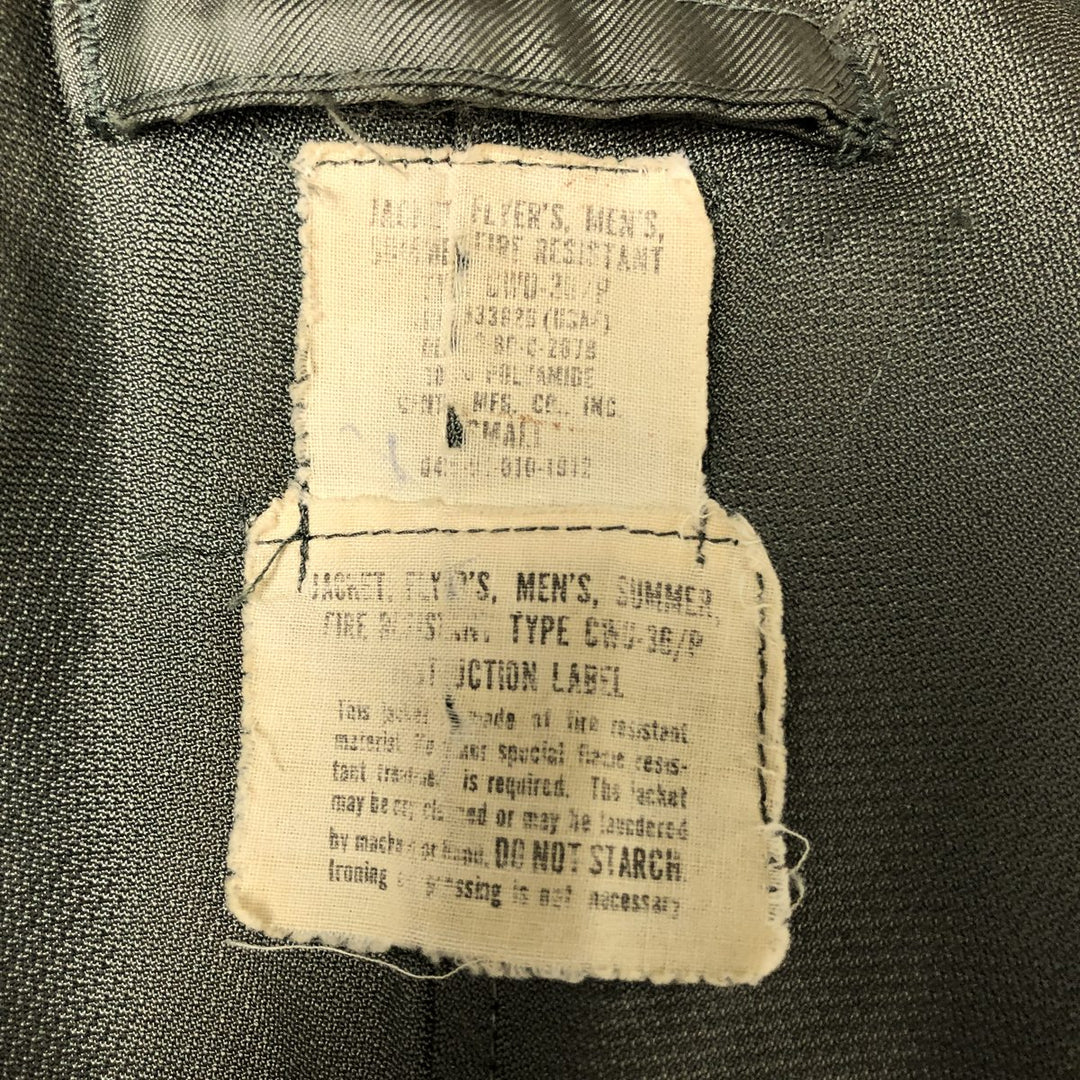 80's US military actual product CWU-36 polyamide Khaki type Vintage Second Hand