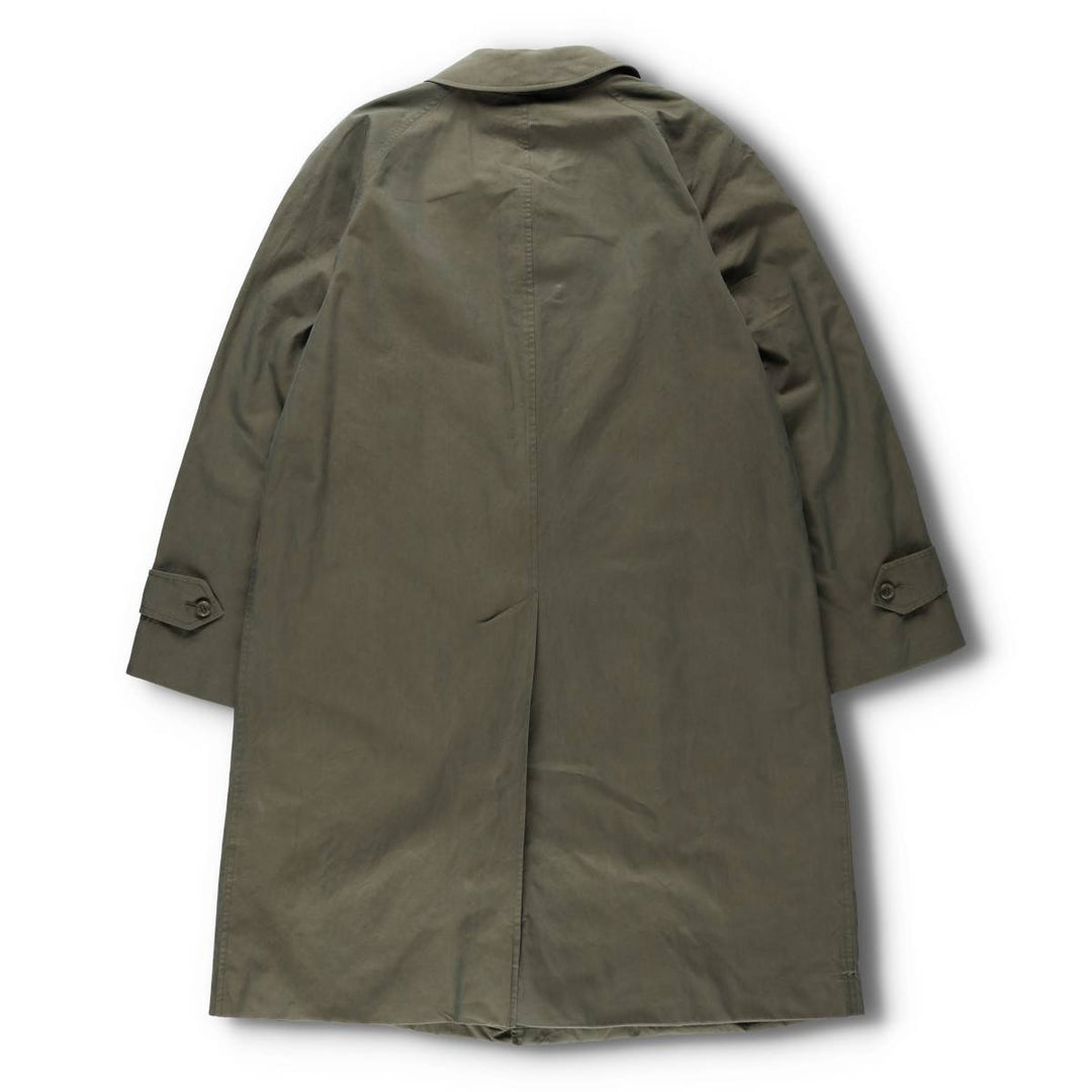 Burberry's 100% cotton iridescent Balmacaan coat, made in England, size M. cotton green type Vintage Second Hand