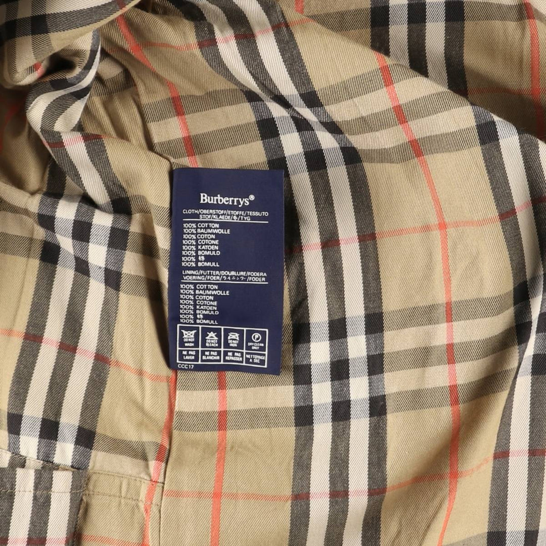 Burberry's 100% cotton iridescent Balmacaan coat, made in England, size M. cotton green type Vintage Second Hand