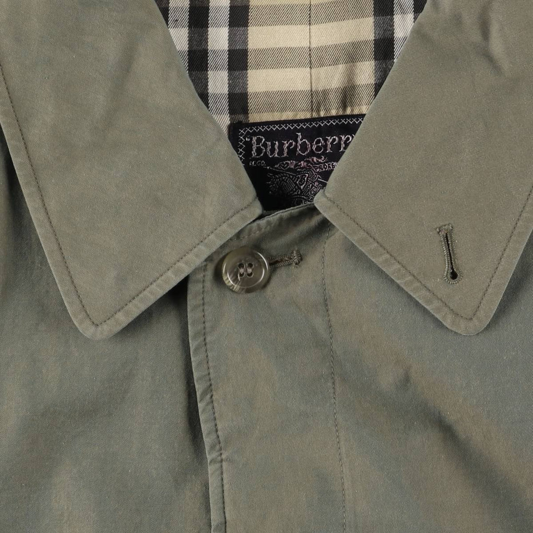 Burberry's 100% cotton iridescent Balmacaan coat, made in England, size M. cotton green type Vintage Second Hand