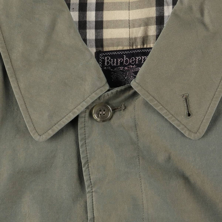 Burberry's 100% cotton iridescent Balmacaan coat, made in England, size M. cotton green type Vintage Second Hand