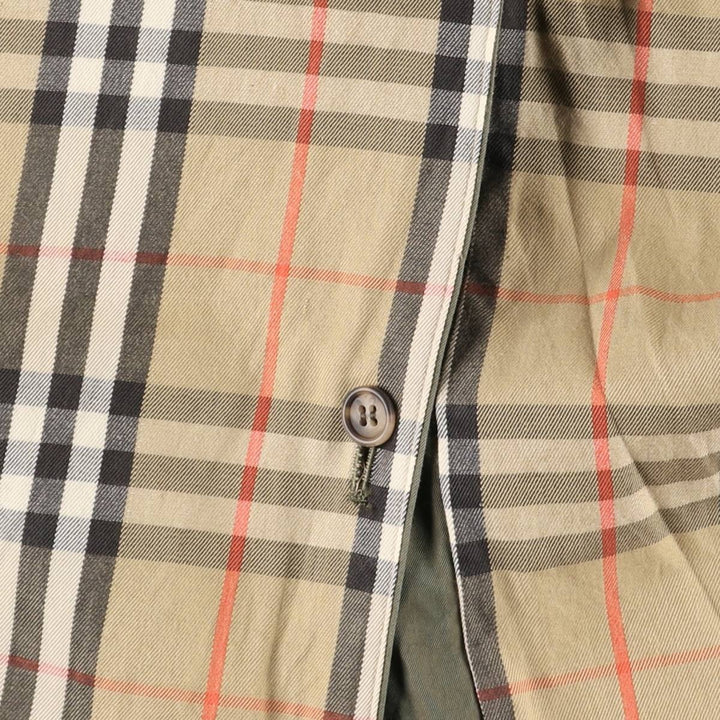 Burberry's 100% cotton iridescent Balmacaan coat, made in England, size M. cotton green type Vintage Second Hand