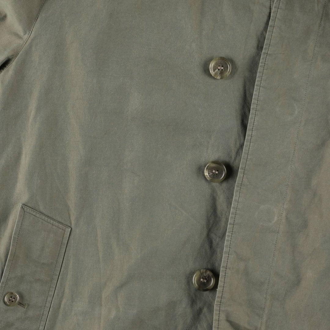 Burberry's 100% cotton iridescent Balmacaan coat, made in England, size M. cotton green type Vintage Second Hand