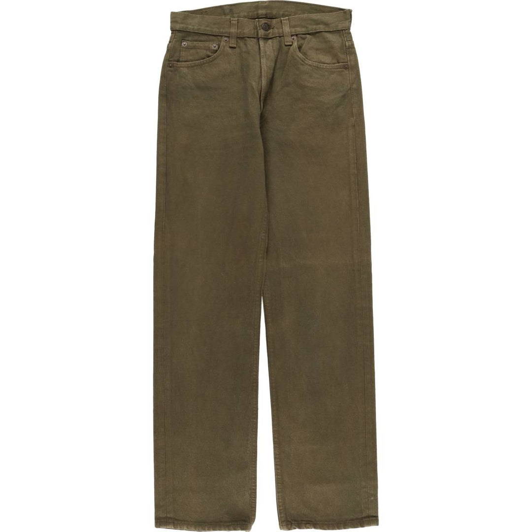 90'S Levi's 501-0666 Straight Denim Pants, Made in USA, Men's, Size W29, Vintage cotton Khaki type sage green Vintage Second Hand