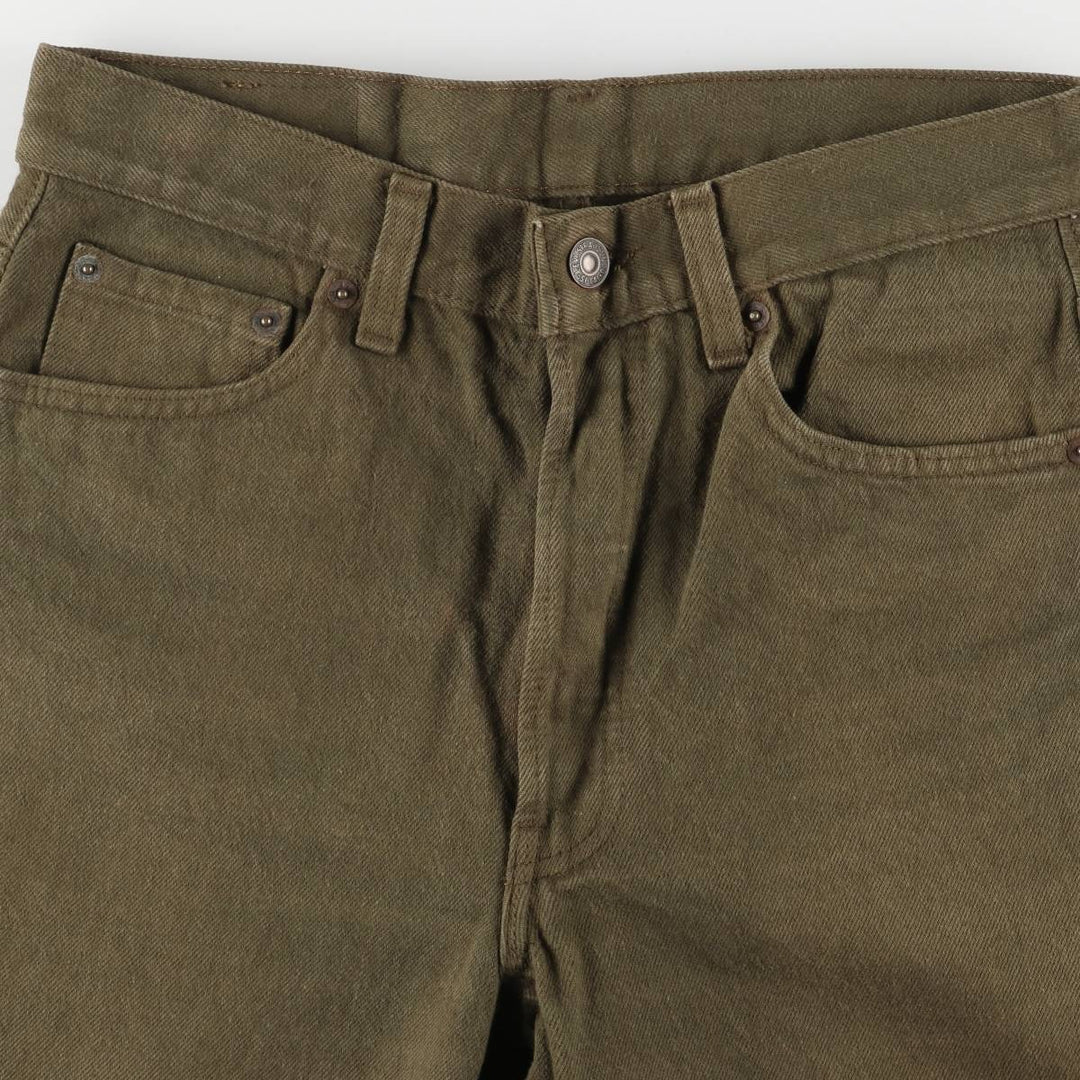 90'S Levi's 501-0666 Straight Denim Pants, Made in USA, Men's, Size W29, Vintage cotton Khaki type sage green Vintage Second Hand