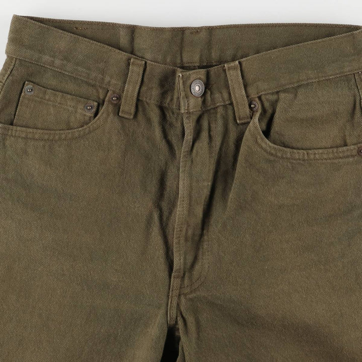 90'S Levi's 501-0666 Straight Denim Pants, Made in USA, Men's, Size W29, Vintage cotton Khaki type sage green Vintage Second Hand