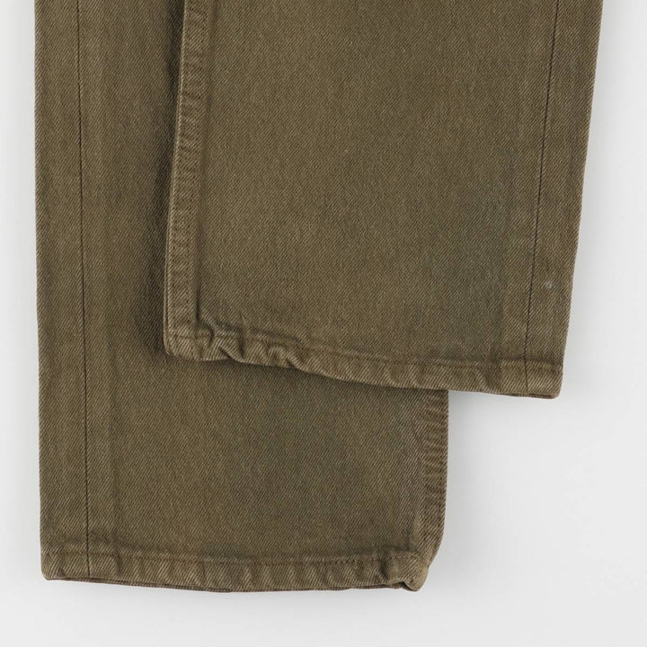 90'S Levi's 501-0666 Straight Denim Pants, Made in USA, Men's, Size W29, Vintage cotton Khaki type sage green Vintage Second Hand
