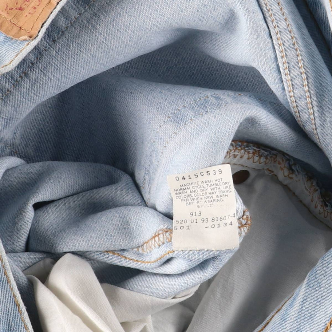 90'S Levi's 501-0134 Straight Denim Pants Made in USA Men's W30 Vintage cotton blue type Vintage Second Hand