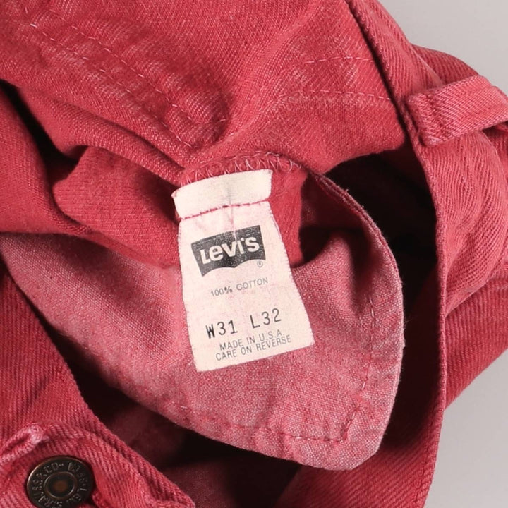90s-00'S Vintage Levi's 501-0668 Straight-leg Denim Pants, Made in the USA, Men's Size W30 cotton red type Vintage Second Hand