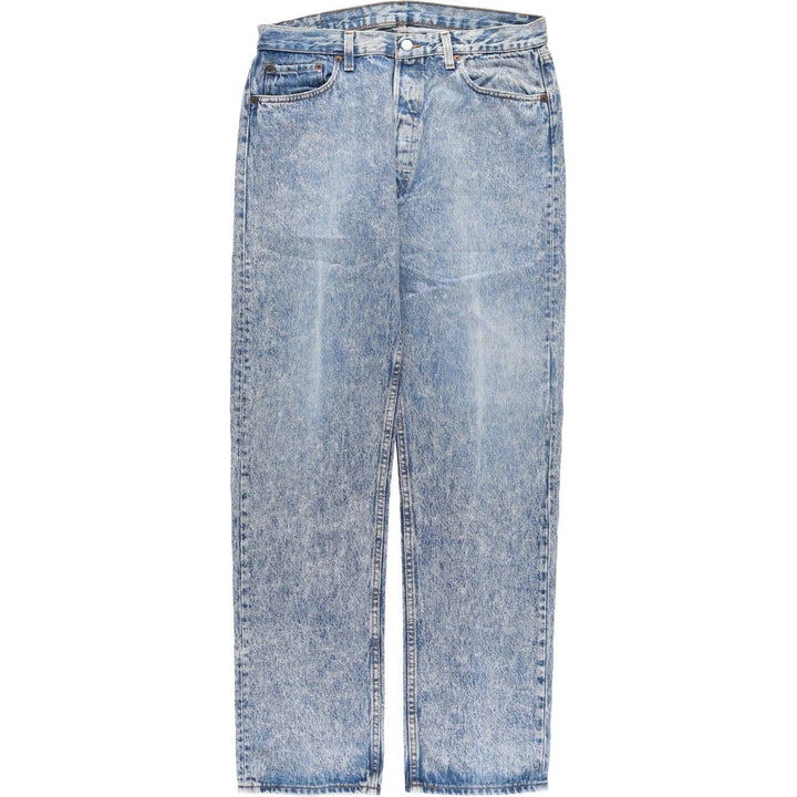 90'S Levi's Chemical Wash Straight Denim Pants, Men's, Size W34, Vintage unclear blue type Vintage Second Hand