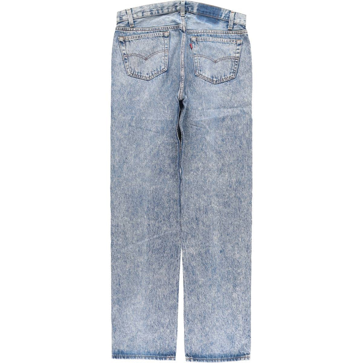 90'S Levi's Chemical Wash Straight Denim Pants, Men's, Size W34, Vintage unclear blue type Vintage Second Hand