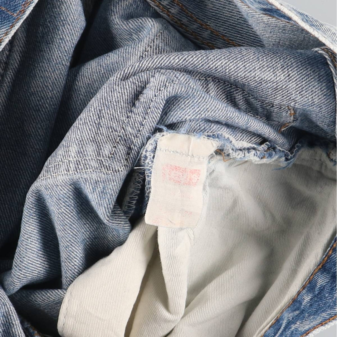 90'S Levi's Chemical Wash Straight Denim Pants, Men's, Size W34, Vintage unclear blue type Vintage Second Hand