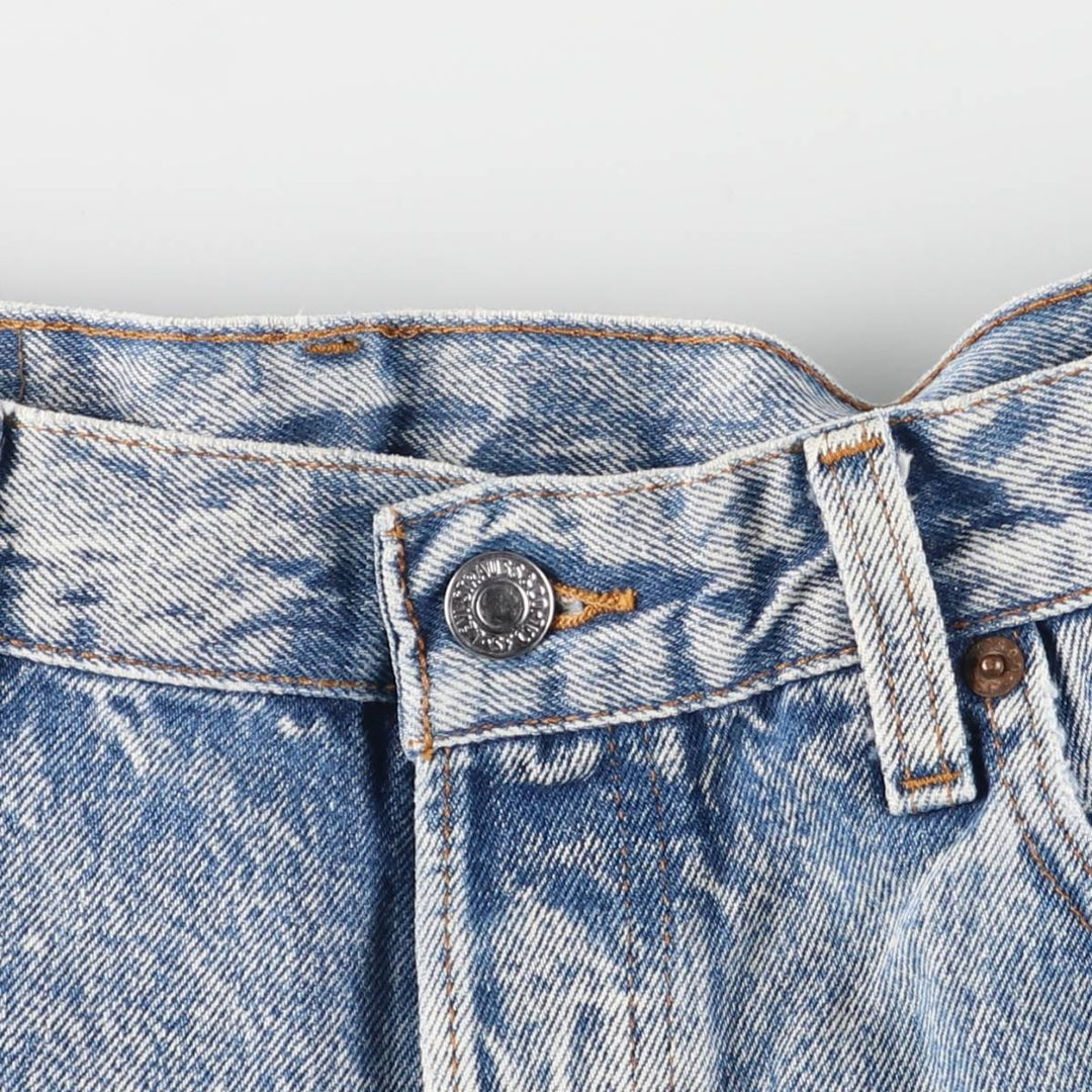 90'S Levi's Chemical Wash Straight Denim Pants, Men's, Size W34, Vintage unclear blue type Vintage Second Hand