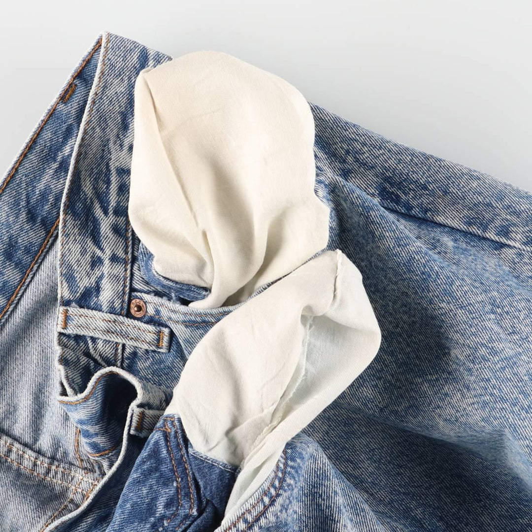 90'S Levi's Chemical Wash Straight Denim Pants, Men's, Size W34, Vintage unclear blue type Vintage Second Hand