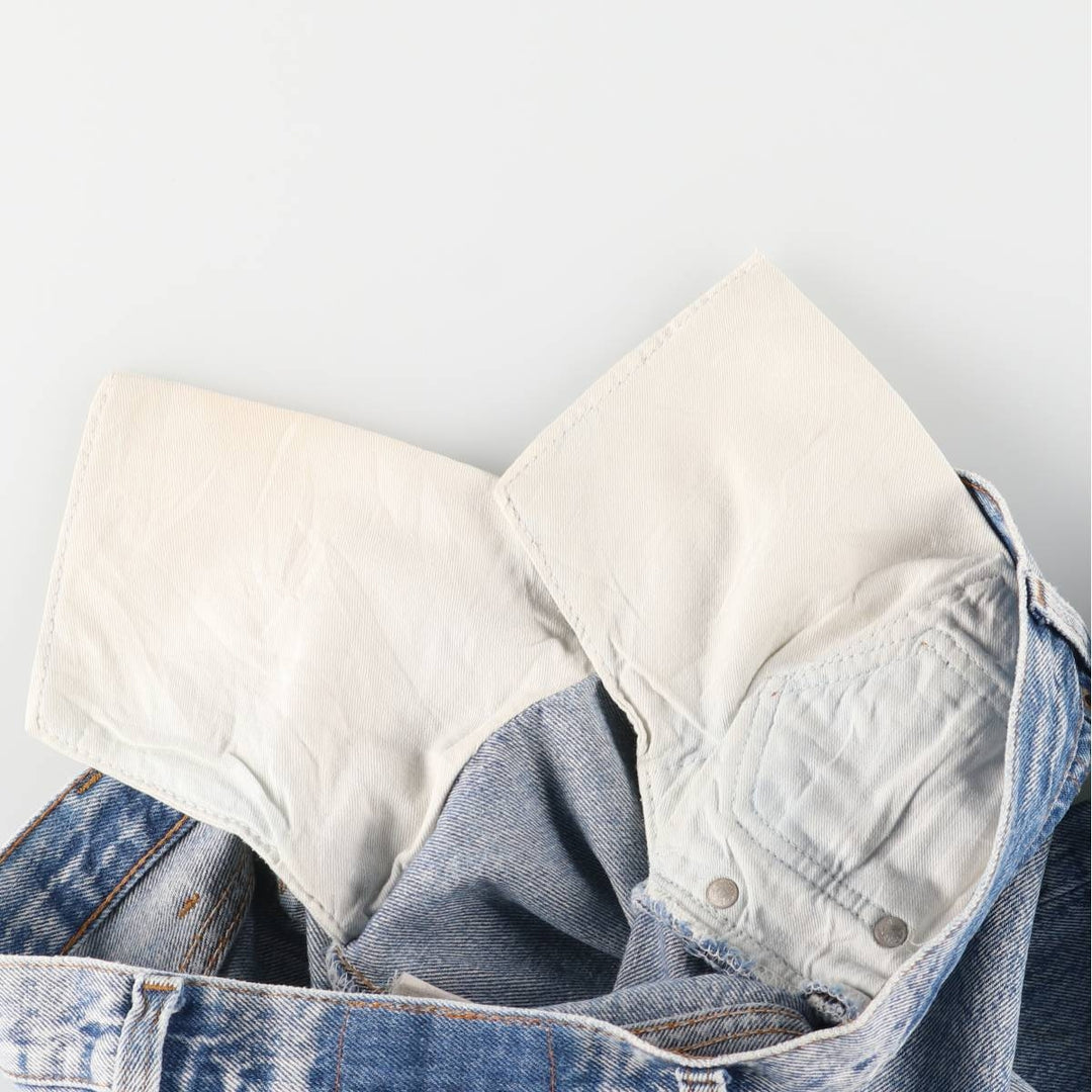 90'S Levi's Chemical Wash Straight Denim Pants, Men's, Size W34, Vintage unclear blue type Vintage Second Hand