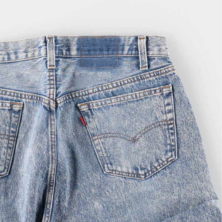 90'S Levi's Chemical Wash Straight Denim Pants, Men's, Size W34, Vintage unclear blue type Vintage Second Hand