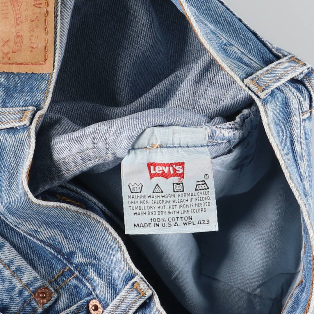 90'S Levi's 501-0193 Straight Denim Pants Made in USA Men's W29 Vintage cotton blue type Vintage Second Hand