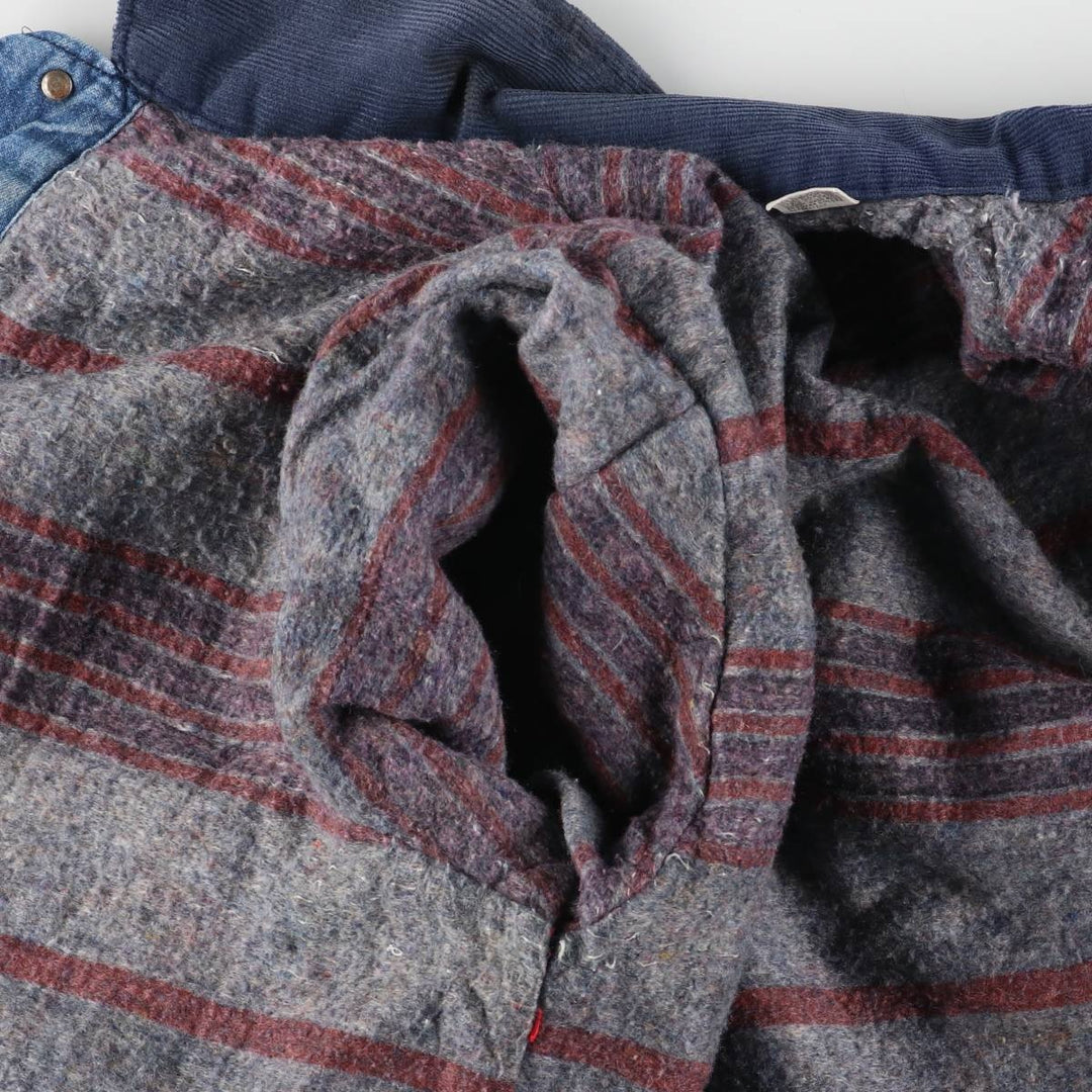 Vintage 70'S denim coverall, men's size M unclear blue type Vintage Second Hand