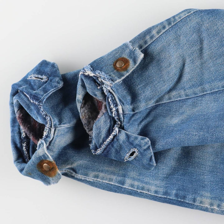 Vintage 70'S denim coverall, men's size M unclear blue type Vintage Second Hand