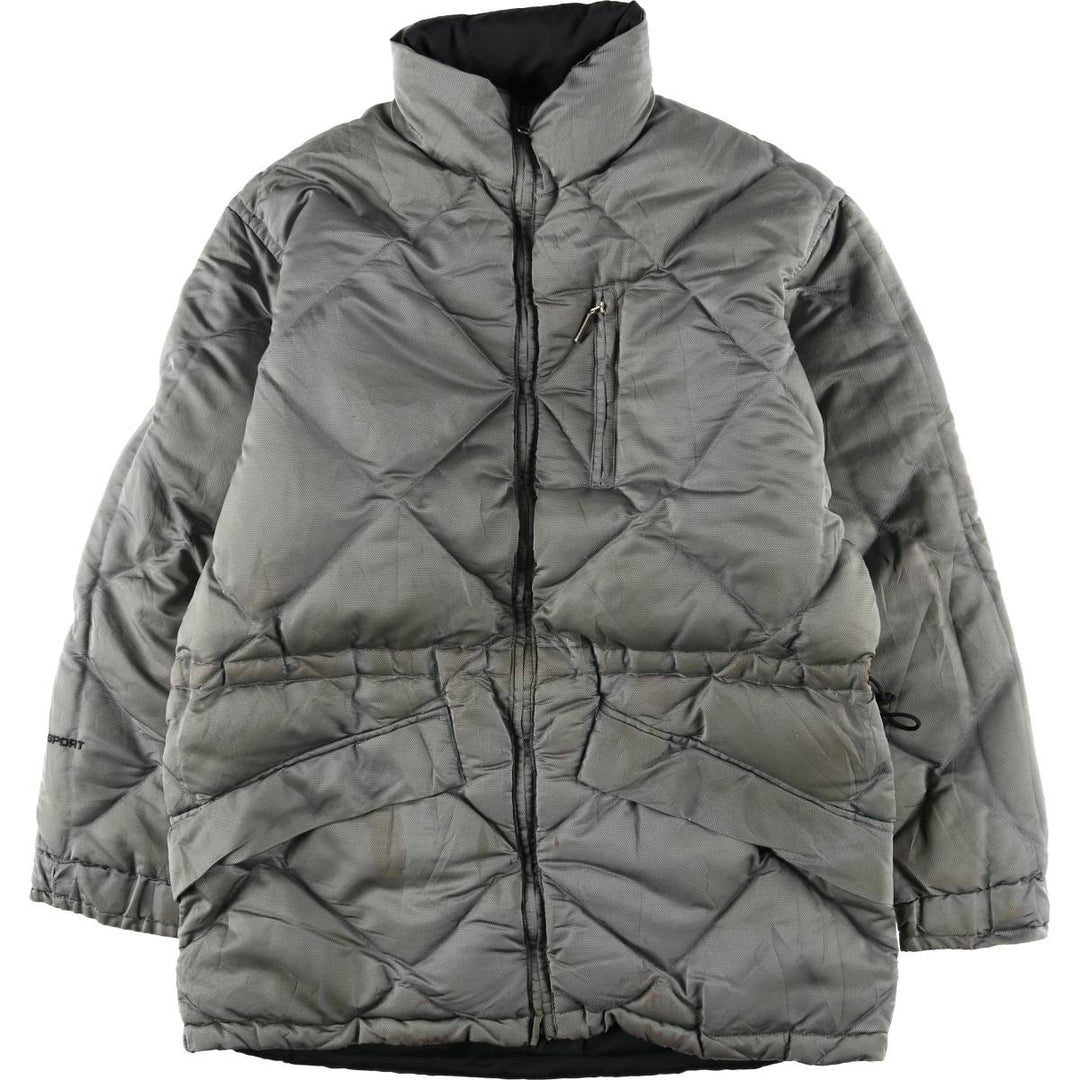Ralph Lauren POLO SPORT reversible down jacket, men's size small Nylon gray type Vintage Second Hand
