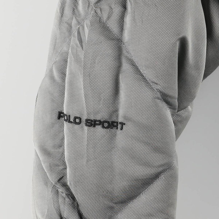 Ralph Lauren POLO SPORT reversible down jacket, men's size small Nylon gray type Vintage Second Hand