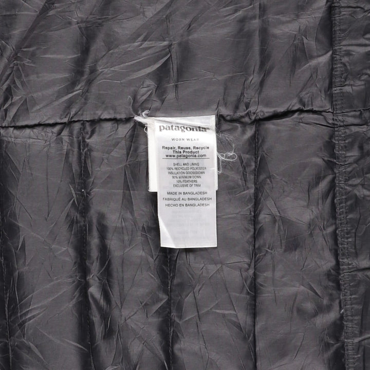 Patagonia Down Sweater Hoodie 84701FA18 Ripstop Hooded Goose Down Jacket, Men's Size L recycled polyester gray type Vintage Second Hand