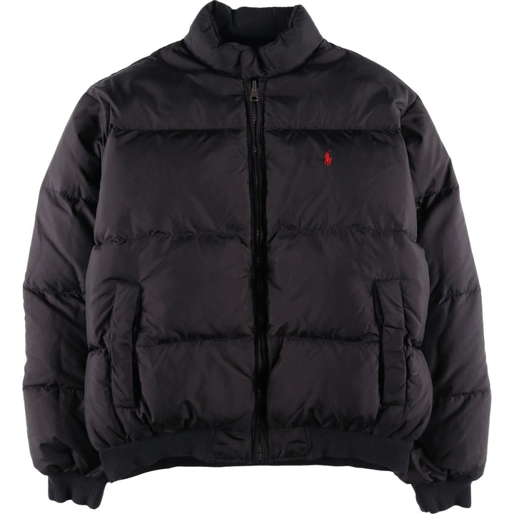 Ralph Lauren POLO by Ralph Lauren reversible down jacket, men's size L Nylon black type Vintage Second Hand