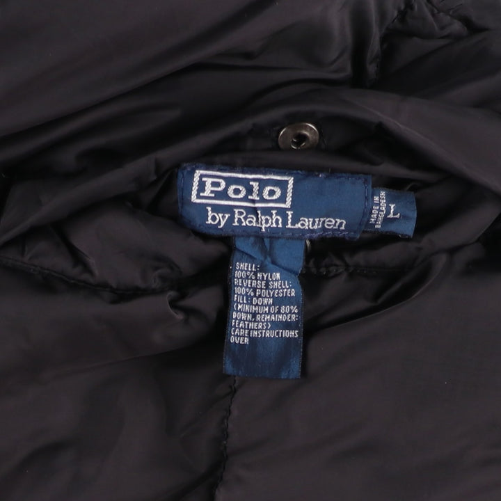 Ralph Lauren POLO by Ralph Lauren reversible down jacket, men's size L Nylon black type Vintage Second Hand