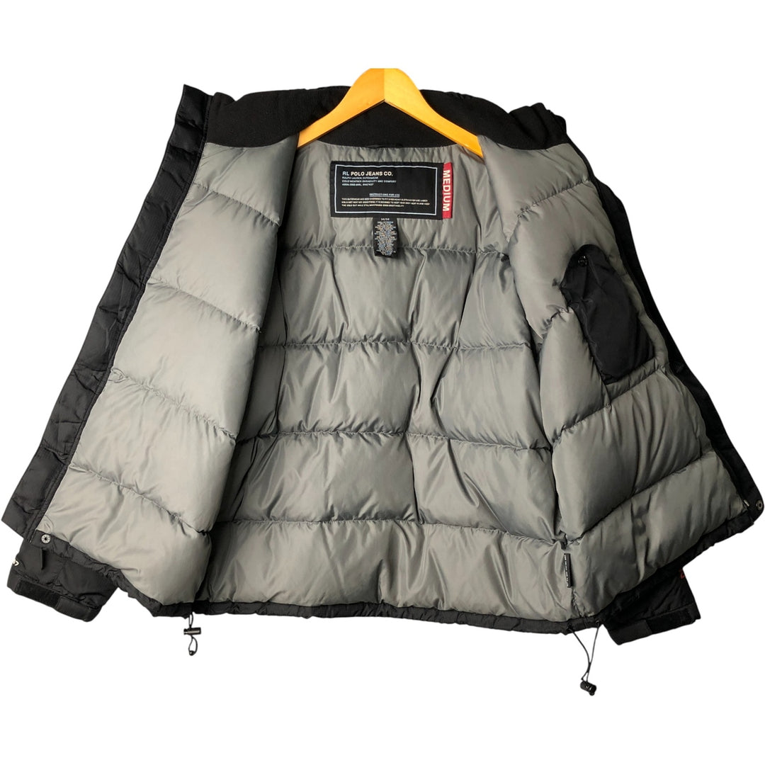 2000'S Ralph Lauren Polo Jeans Company ripstop down jacket, men's size M Nylon black type Vintage Second Hand