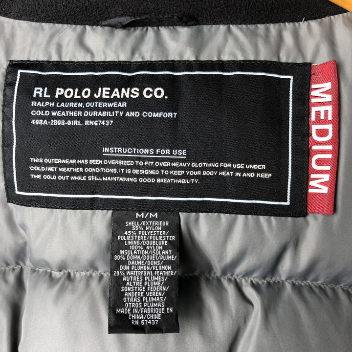 2000'S Ralph Lauren Polo Jeans Company ripstop down jacket, men's size M Nylon black type Vintage Second Hand