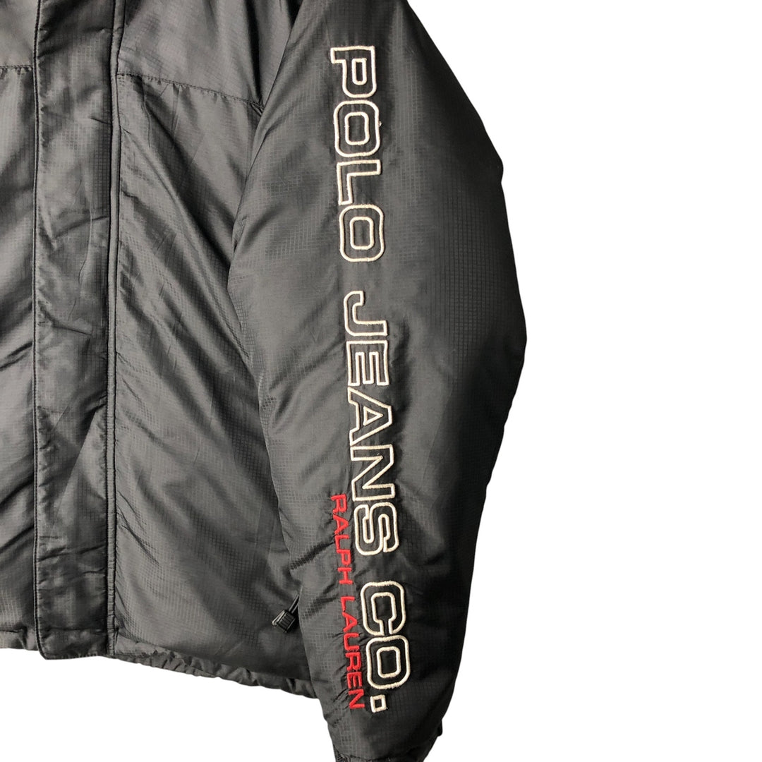 2000'S Ralph Lauren Polo Jeans Company ripstop down jacket, men's size M Nylon black type Vintage Second Hand