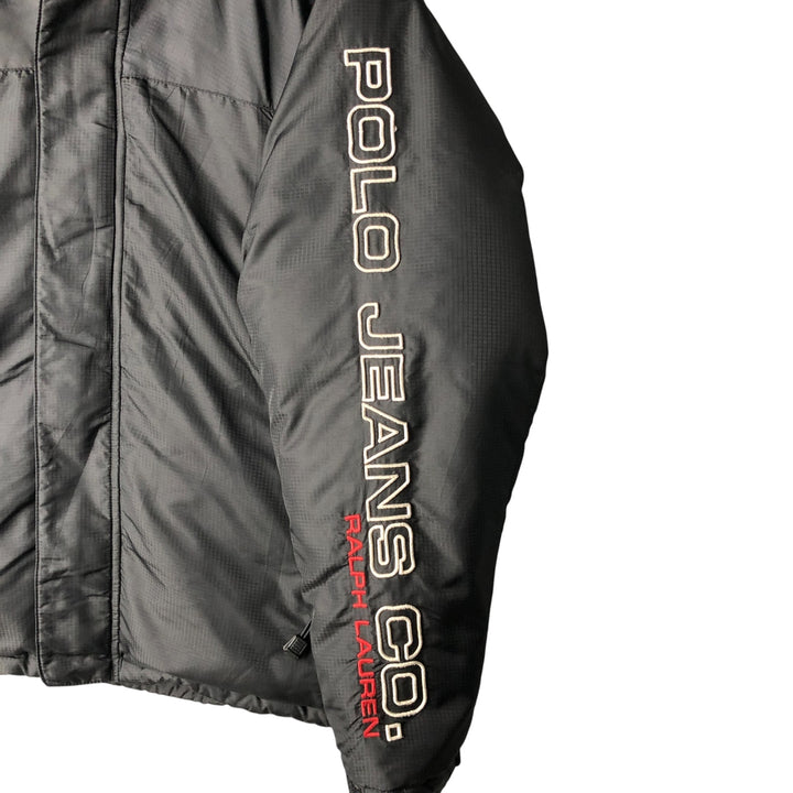 2000'S Ralph Lauren Polo Jeans Company ripstop down jacket, men's size M Nylon black type Vintage Second Hand