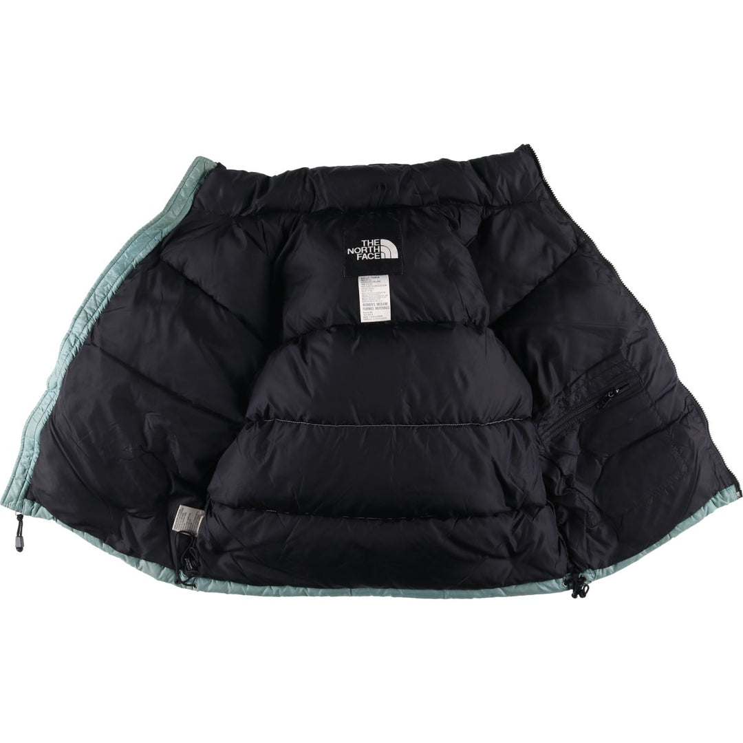 90'S The North Face Vintage Goose Down Jacket, Women's Size Medium Nylon Khaki type sage green Vintage Second Hand