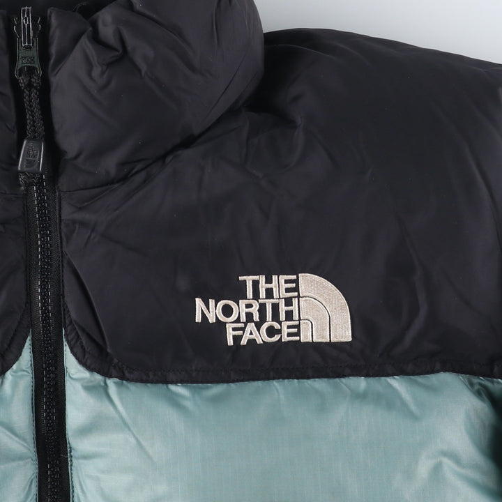 90'S The North Face Vintage Goose Down Jacket, Women's Size Medium Nylon Khaki type sage green Vintage Second Hand